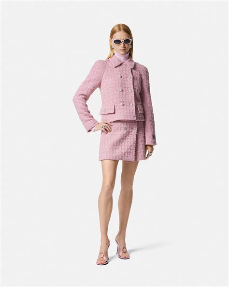 Pink Tweed Blouson Jacket 